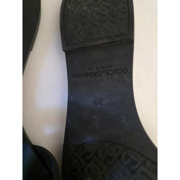 Dolce & Gabbana Black DG logo 
Rubber Slides 39 sz